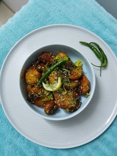 A picture of Honey Chilli Potato.