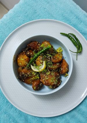 A picture of Honey Chilli Potato.
