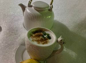 Una foto de Chai tea para este frío de locos mucha nieve en Seattle