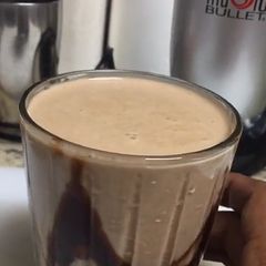 A picture of Cashews nuts chocolate shake iftar special.