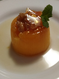 Una foto de Flan de naranja