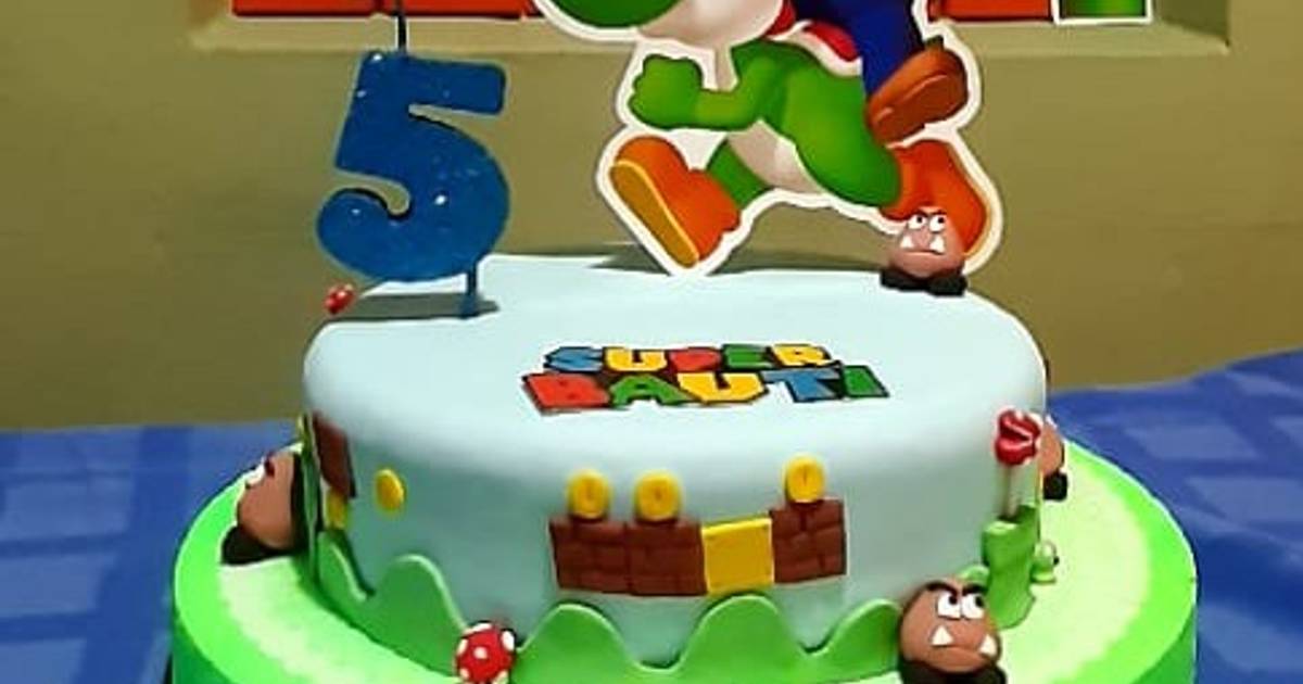 Torta decorada Mario Bros ⭐ Receta de Regina ?- Cookpad