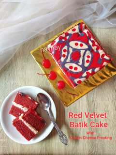 Foto resep Red Velvet Batik Cake With Cream Cheese Frosting