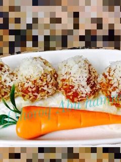 صورة لوصفة 🥥🥕كرات الجزر مع جوز الهند🥕🥥🏀