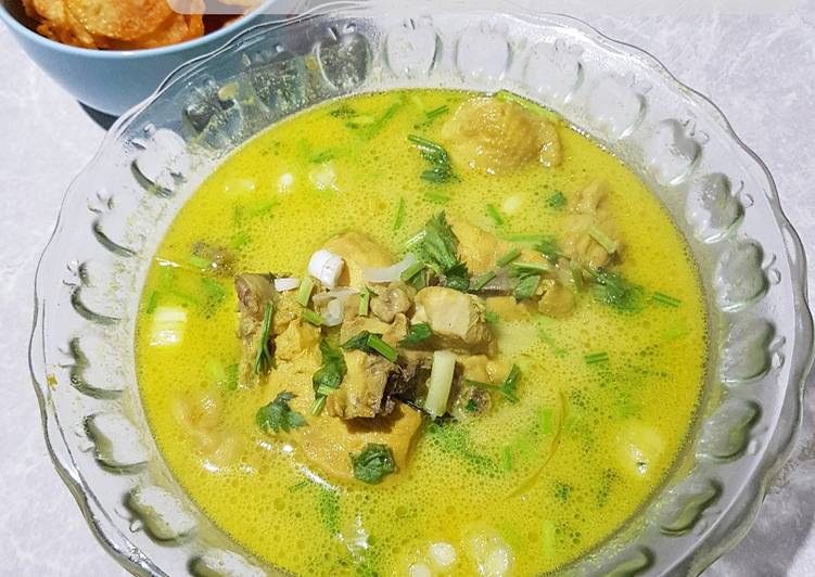 Resep 156. Soto Ayam Kuah Santan Anti Gagal