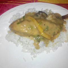 A picture of Creamy Chicken with Rice.