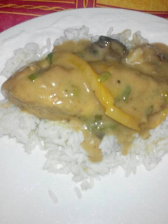 A picture of Creamy Chicken with Rice.