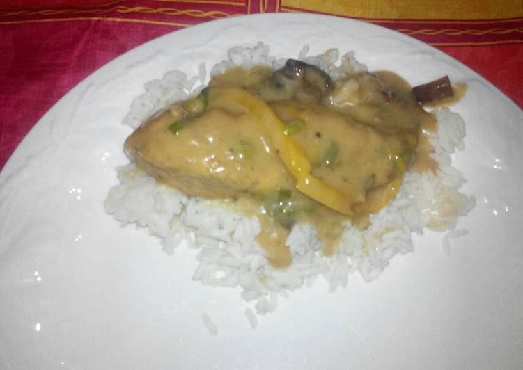 Simple Way to Cook Perfect Creamy Chicken with Rice