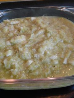 Una foto de Migas de Bacalao con gambitas y calabacín (Thermomix)