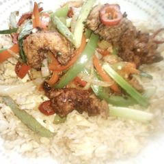 A picture of Salt n Chilli King Prawns.