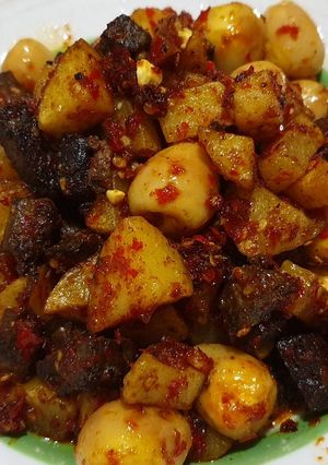 Foto resep Sambel goreng hati telur puyuh dan kentang
