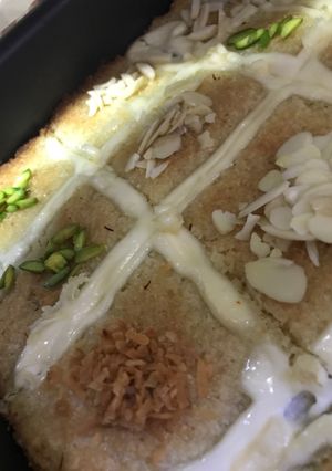صورة لوصفة بسبوسة