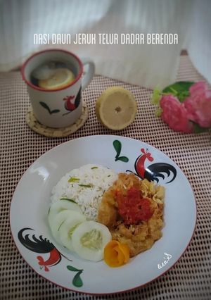 Foto resep Nasi Daun Jeruk Telur Dadar Barendo