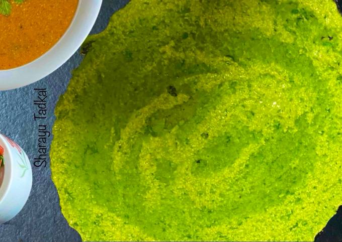 Spinach Rava Dosa