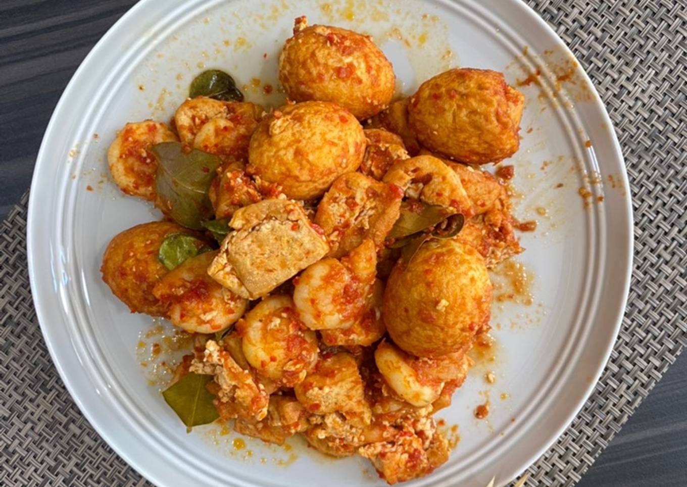 Udang Tahu Telur Sambal🌶❤️