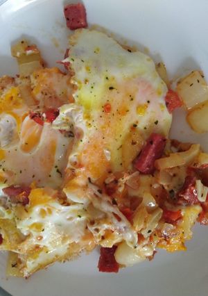 Tükörtojás gazdagon recept fotója