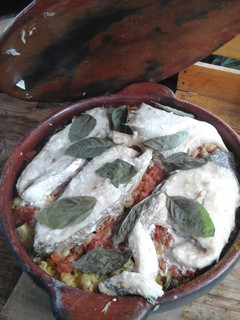 Una foto de Arroz del pescador con agua de mar