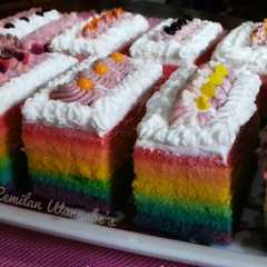 Mini Rainbow Cake রেসিপির প্রধান ছবি