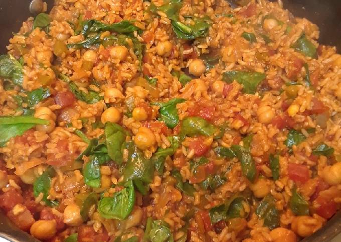 Recipe of Favorite Spanish Style Chickpeas and Rice