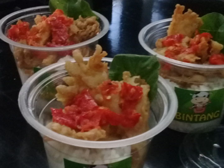 Resep Rice Cup Jamur crispy Geprek 🍓Lintang🍓 Anti Gagal