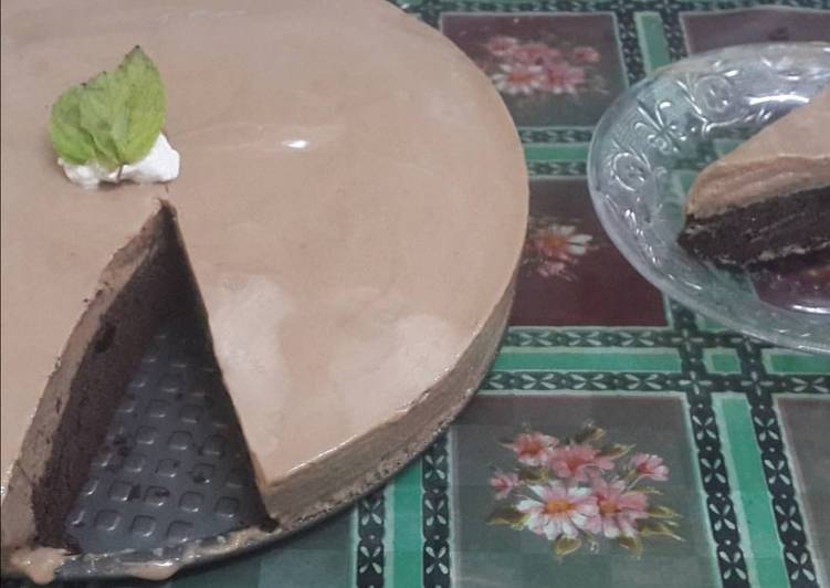 Recipe of Favorite 2-way No Bake Chocolate Mousse Cake