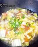 Canh Bắp Cải Trứng Omellet/ Cabbage soup w omellet eggs Chinese recipes