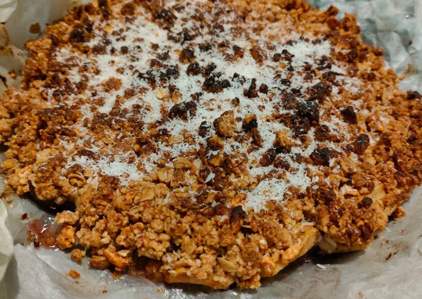 Crumble de manzana e higos