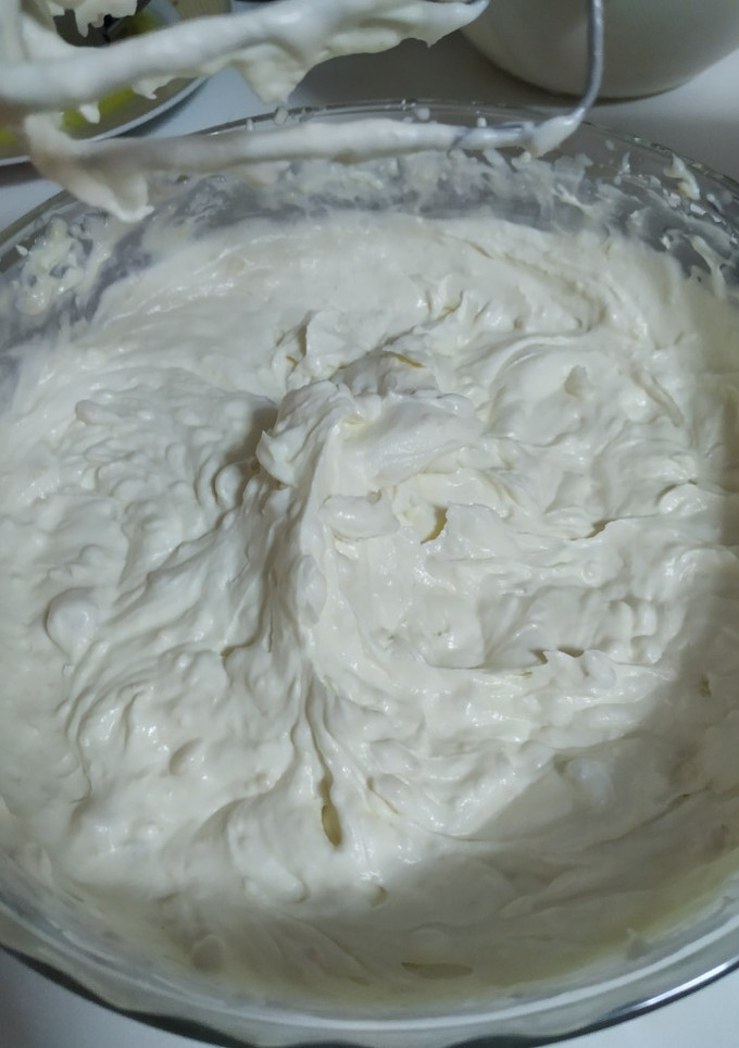 Una foto de Frosting de queso, mascarpone y plátano