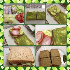 A picture of Mumbai vegetable Sandwich { street Food }.
