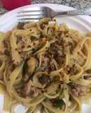 Pasta con lo qué hay en el refri