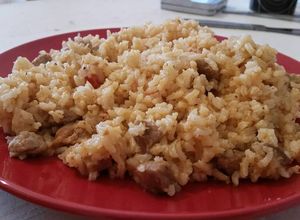 Egyszerű rizseshús recept fotója