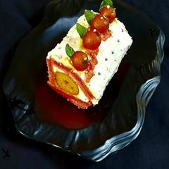 A picture of Gulab Jamun Swiss Roll.