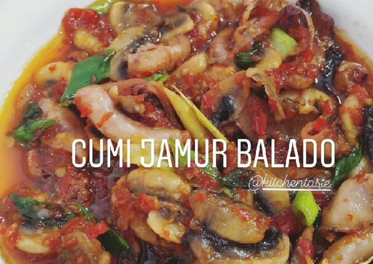 Cumi Jamur Balado (Spicy Mushroom Squid)