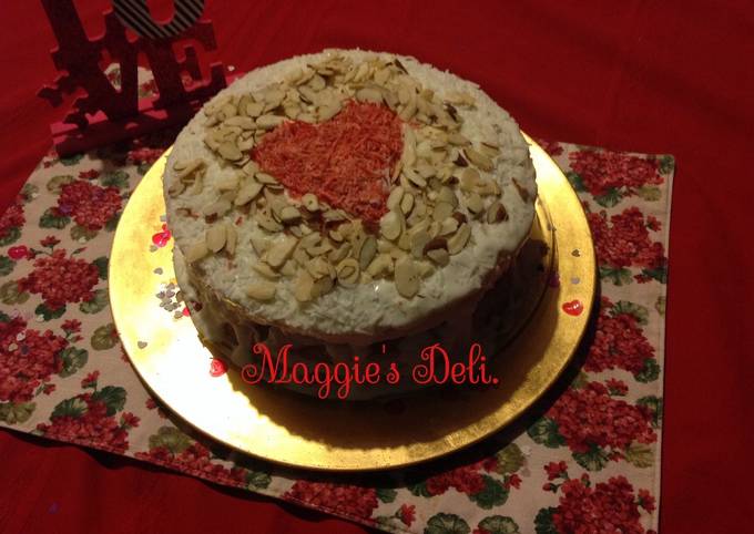 Pastel de coco y tres leches San Valentín Receta de Maggie- Cookpad