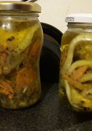 Una foto de Berenjenas en escabeche