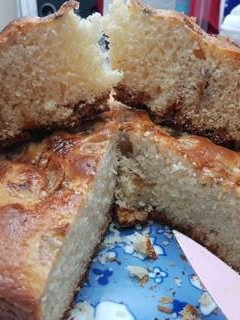 Una foto de Bizcochuelo de banana y dulce de leche