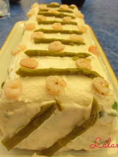 Una foto de Pastel frío de gambas