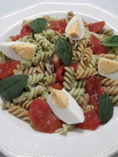 Una foto de Espirales con pesto de espinacas y nueces