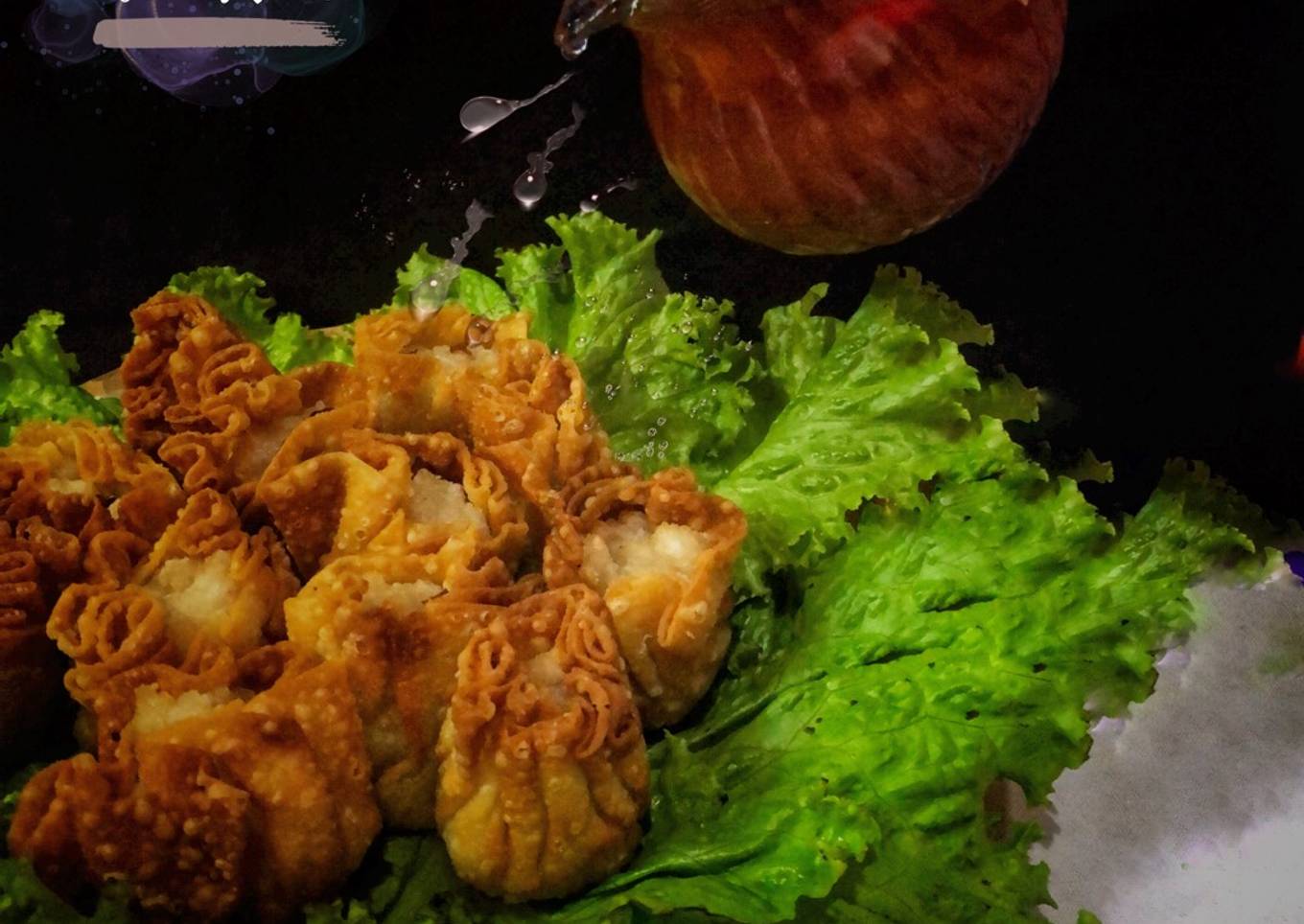 Pangsit Cireng Nasi Kuah Sambal Gejrot