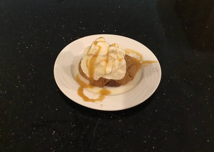 Steps to Prepare Speedy SaSalted Caramel Cookie Sundae