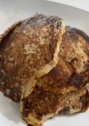 Una foto de Pancakes de banana y avena