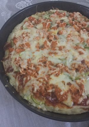 A picture of Tandori chicken pizza#Ramadankitayeri#Cookpad.