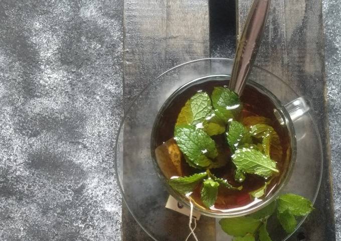 Cara Gampang Membuat Ice mint tea (versi hangat) yang Bisa Manjain Lidah