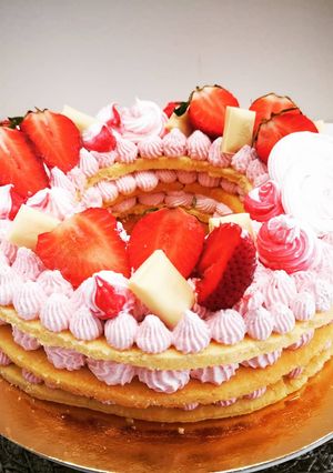 Eperkrémes linzer torta recept fotója