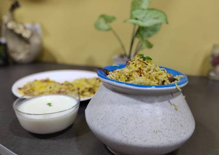 Recipe of Ultimate Veg dum biryani with smoked curd