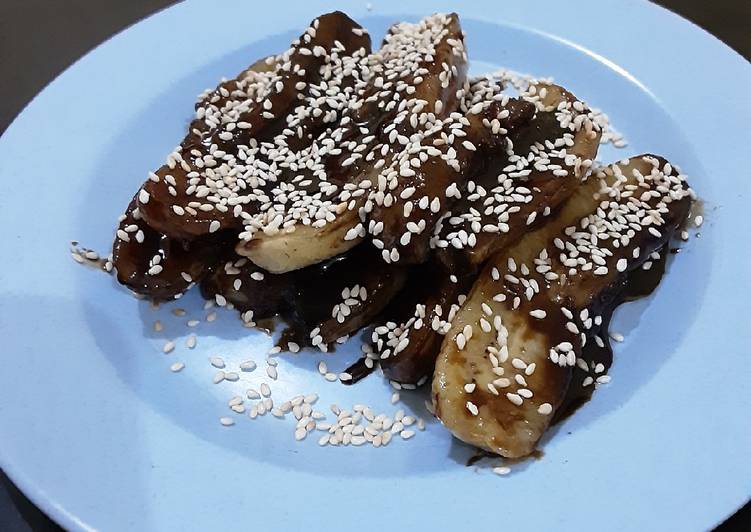 Resep Pisang karamel wijen Anti Gagal