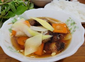 Hình của món Bún chả Hà Nội trong lòng Phú Quốc.