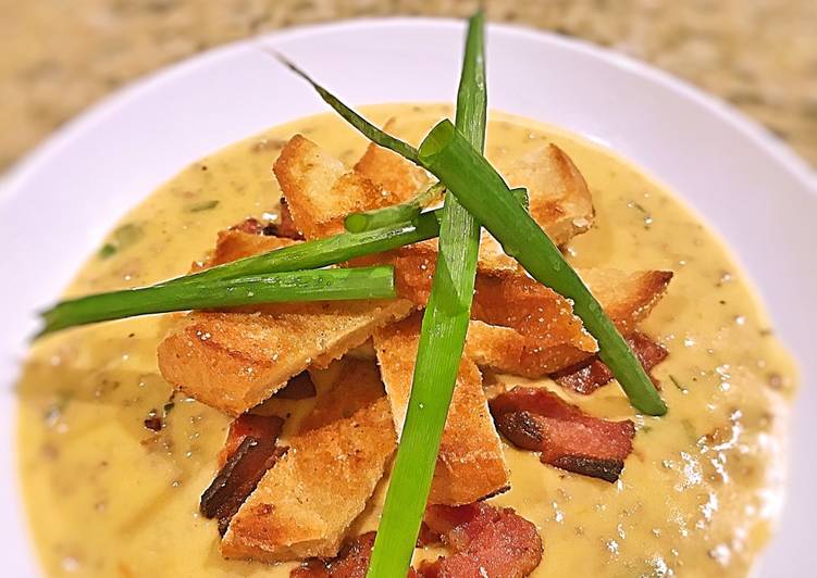 Simple Way to Prepare Quick Bacon cheeseburger soup