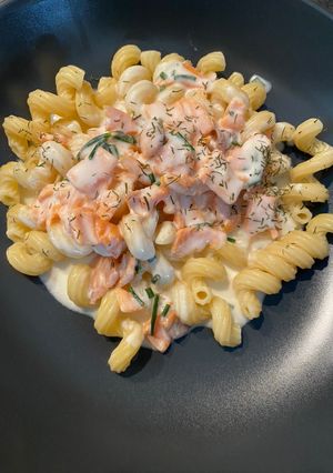 Une photo de Pâtes à la truite fumée 🐟