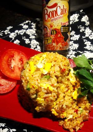 Foto resep Nasi goreng boncabe level 15 "bikin keringetan" 😄
